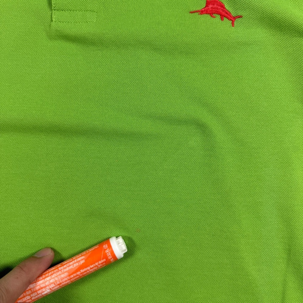 Tommy Bahama Mens Polo Shirt Island Large Modern Fit Green Logo - Picture 9 of 9
